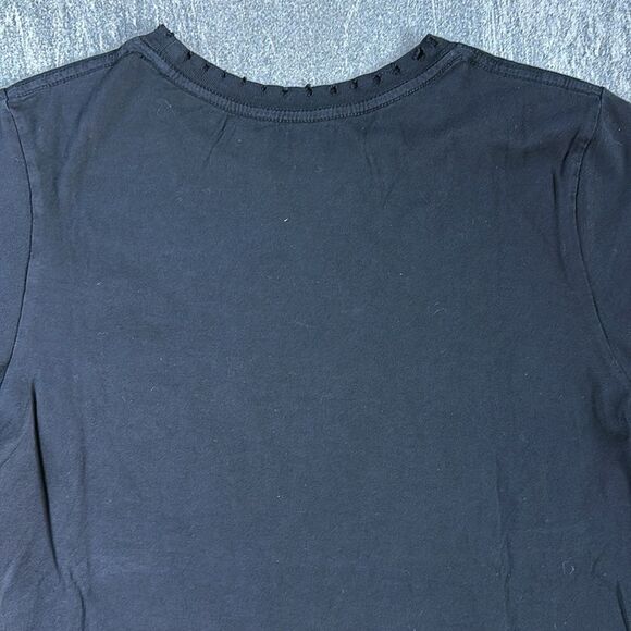 NWOT Recycled Karma “LONE” Howling Wolf Graphic Tee in Black Short Cuff Sleeve S - Picture 10 of 15